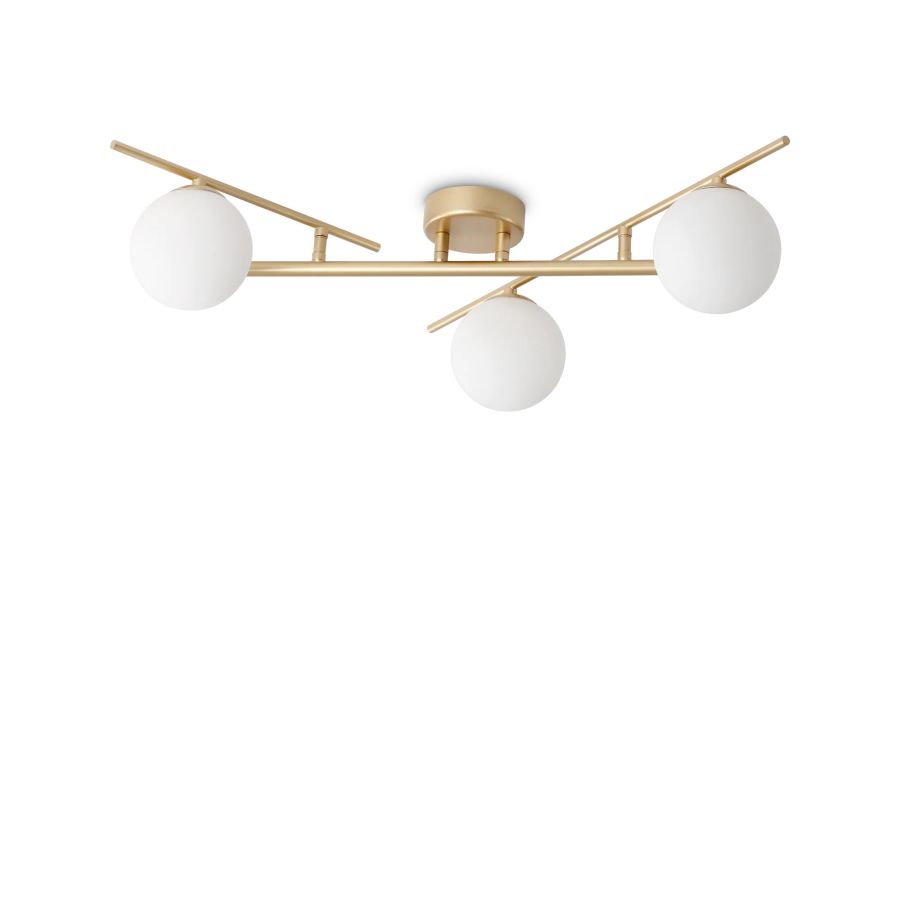 Φωτιστικό Οροφής ATLAS PL3 Χρυσό Ideal Lux 311340