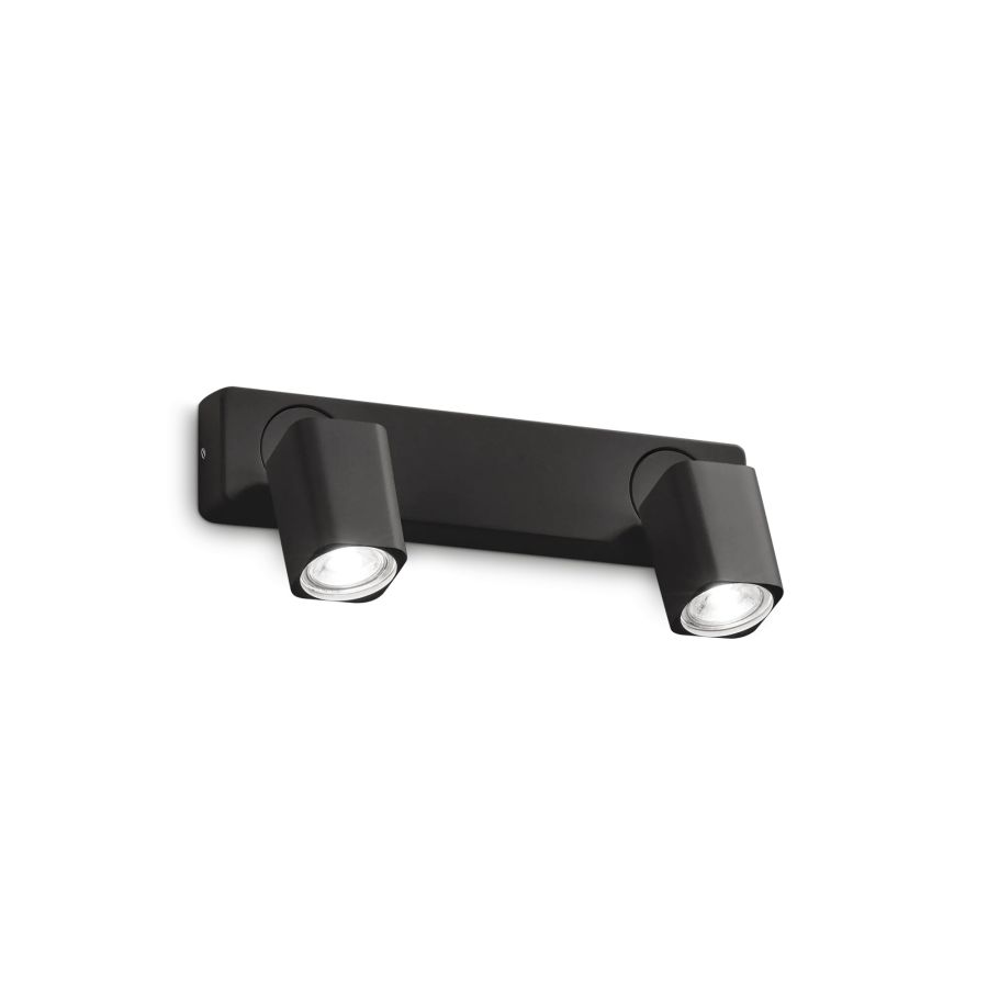 Απλίκα RUDY AP2 SQUARE Μαύρο Ideal Lux 321509