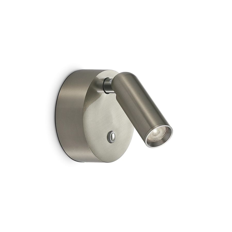 Απλίκα BEAN AP ROUND RECHARGEABLE NICKEL Ideal Lux 364810