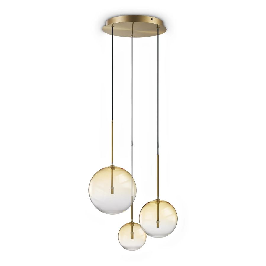 Κρεμαστό Φωτιστικό EQUINOXE SP3 AMBRA SFUMATO Ideal Lux 364827