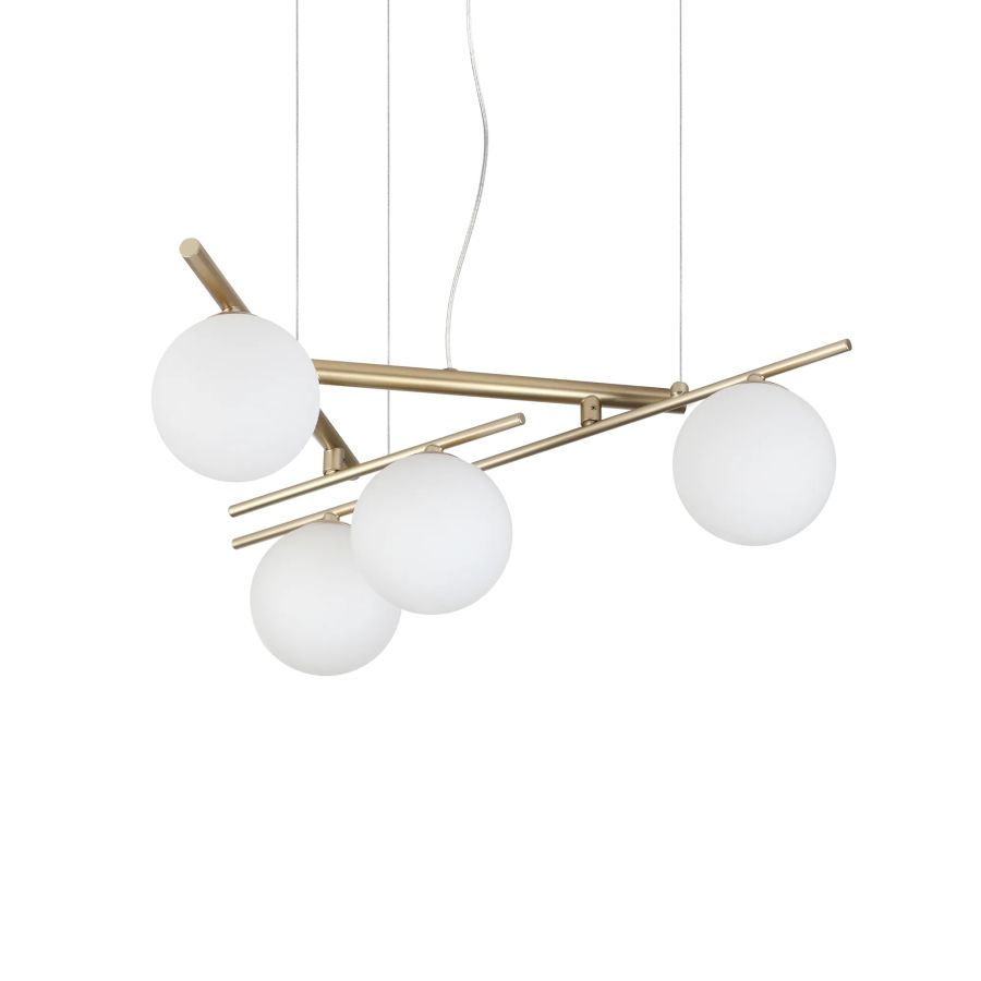 Κρεμαστό Φωτιστικό ATLAS SP4 Χρυσό Ideal Lux 365107