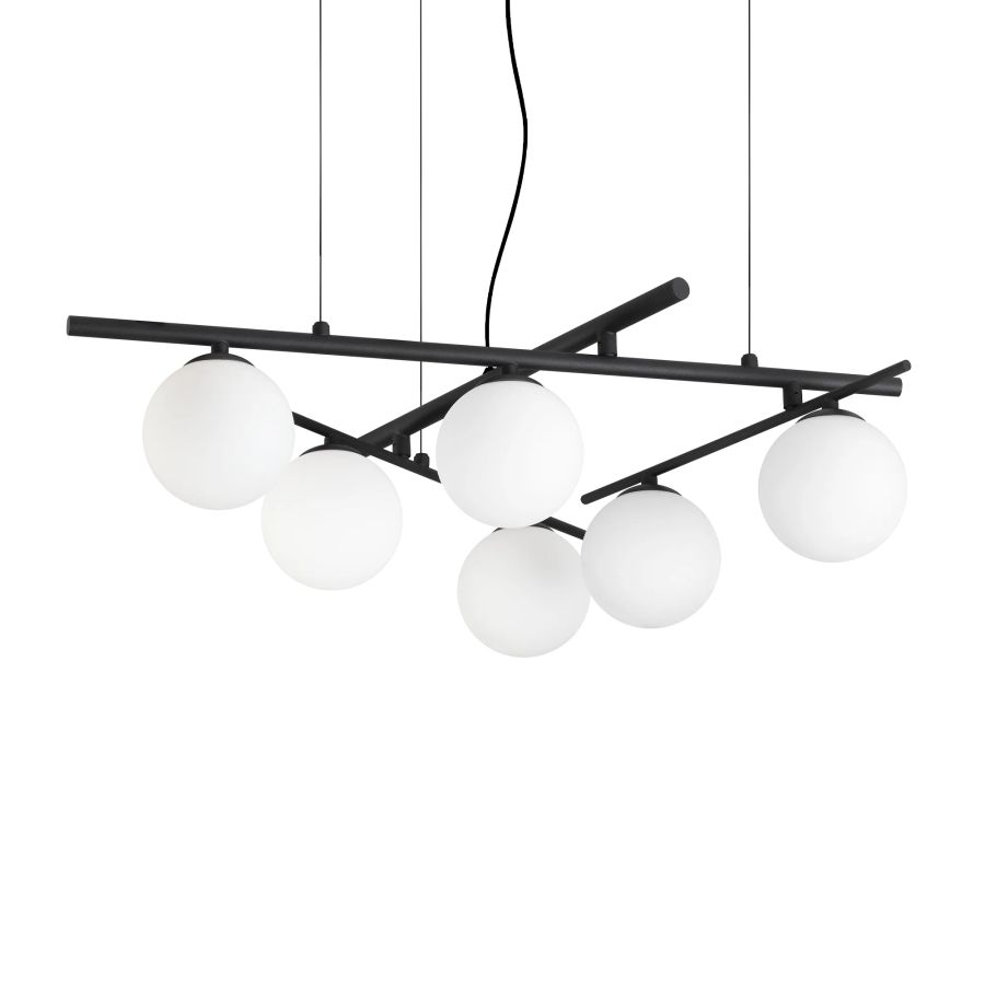 Κρεμαστό Φωτιστικό ATLAS SP6 Μαύρο Ideal Lux 365114