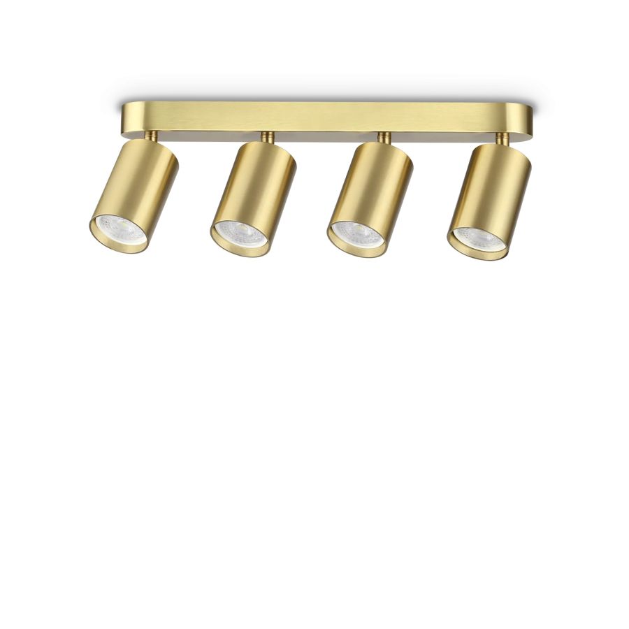 Φωτιστικό Οροφής DYNAMITE PL4 LINEAR ROUND Ορείχαλκος Ideal Lux 371351