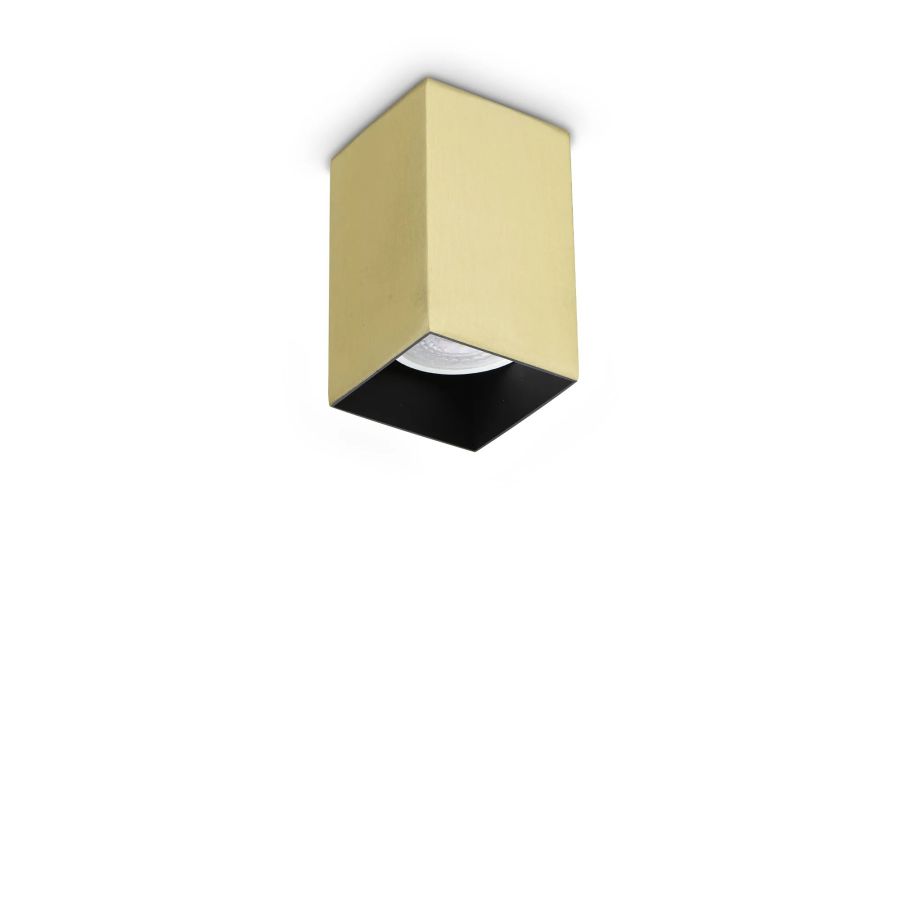 Φωτιστικό Οροφής LOOK PL1 SQUARE D60 H100 Ορείχαλκος Ideal Lux 371481