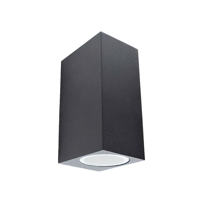 Φωτιστικό Επιτοίχιο Εξ.Χώρου IP44 15x65x80mm Χυτό Αλουμίνιο Γραφίτη 2xGU10 Sun Light SZ-2720