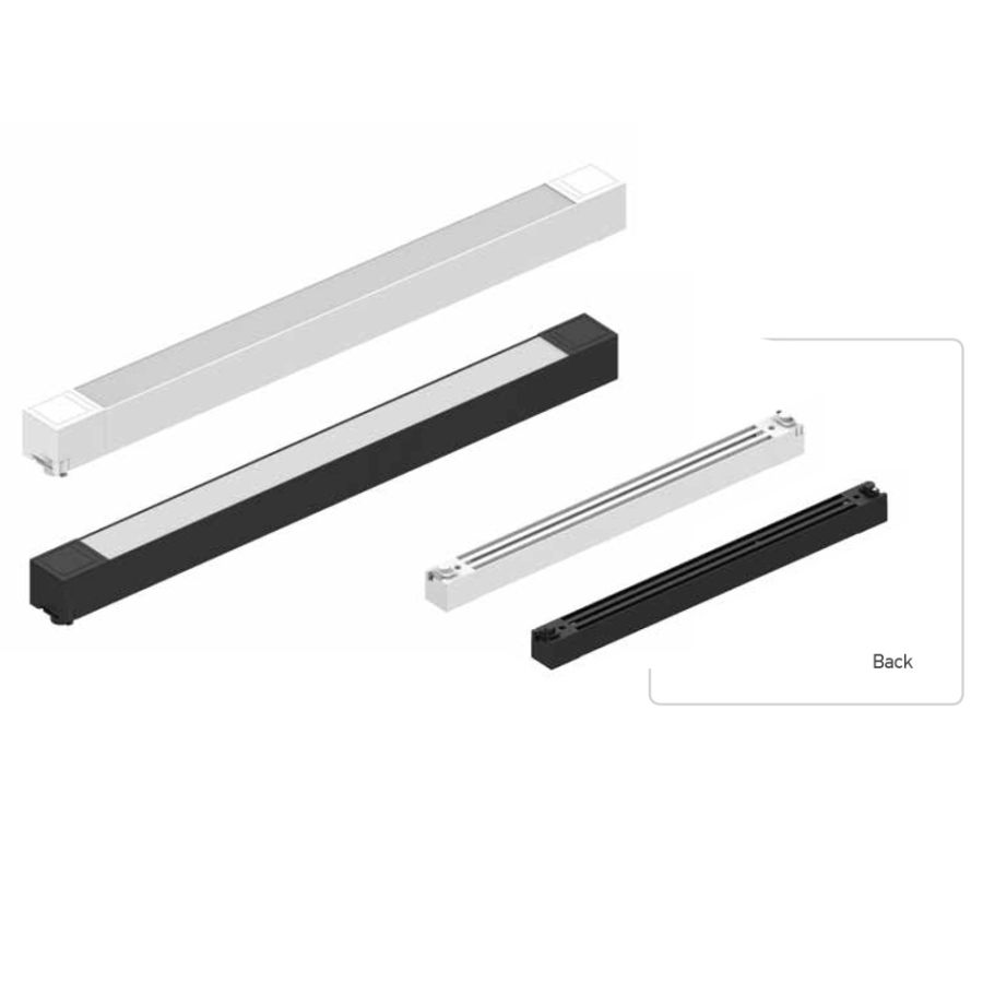 InLight Γραμμικό φωτιστικό LED 35W 3000K για μονοφασική ράγα σε μαύρη απόχρωση D:60cmX3,3cm T02701-BL
