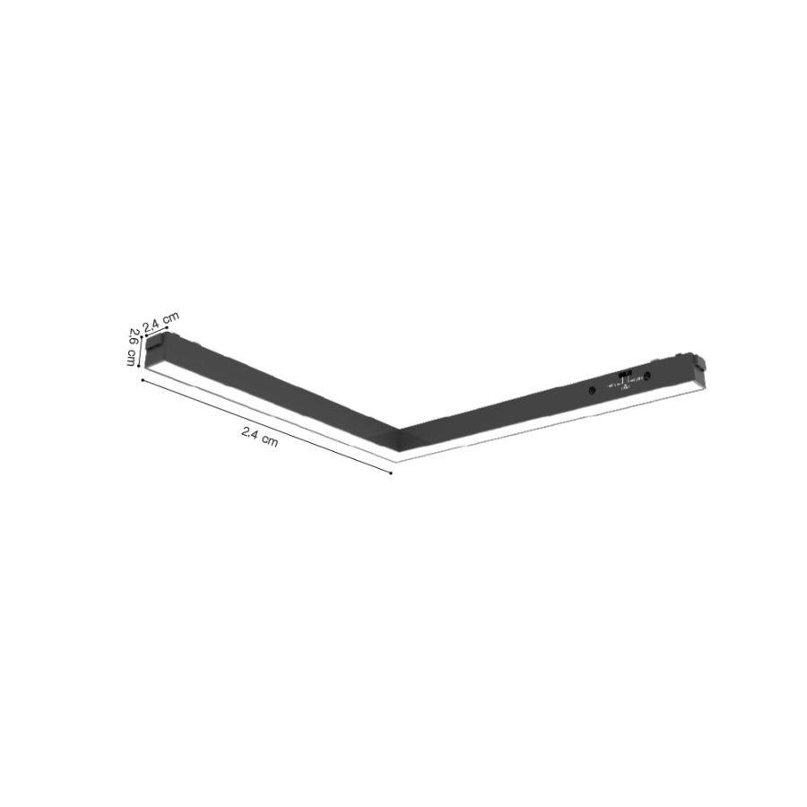Γραμμικό φωτιστικό LED 24W 3CCT για ultra thin ράγα σε λευκή απόχρωση D:30X2,6X2,4cm TMU0180-White