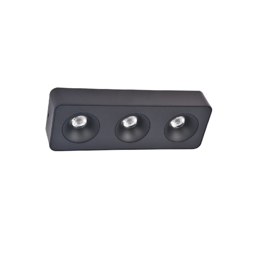 Downlight Mounted σποτ 3*8W 3CCT σε μαύρη απόχρωση X00280B