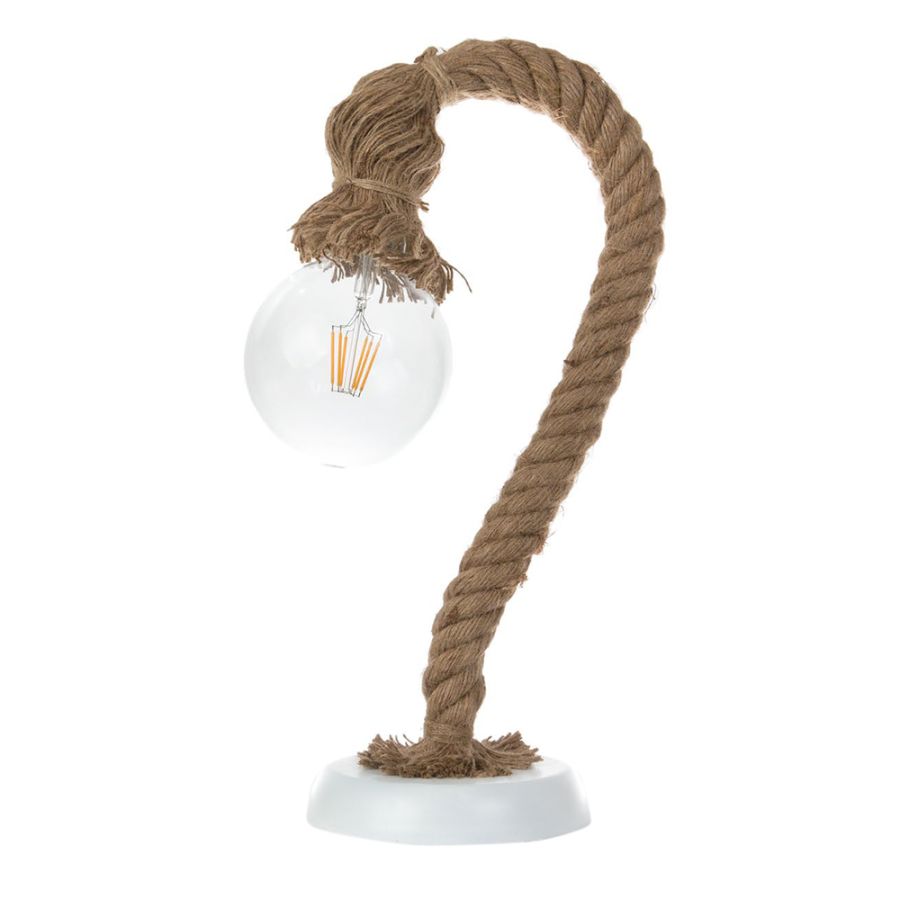 InLight Επιτραπέζιο φωτιστικό από καφέ σχοινί 1XE27 D:46cm 3439-WH