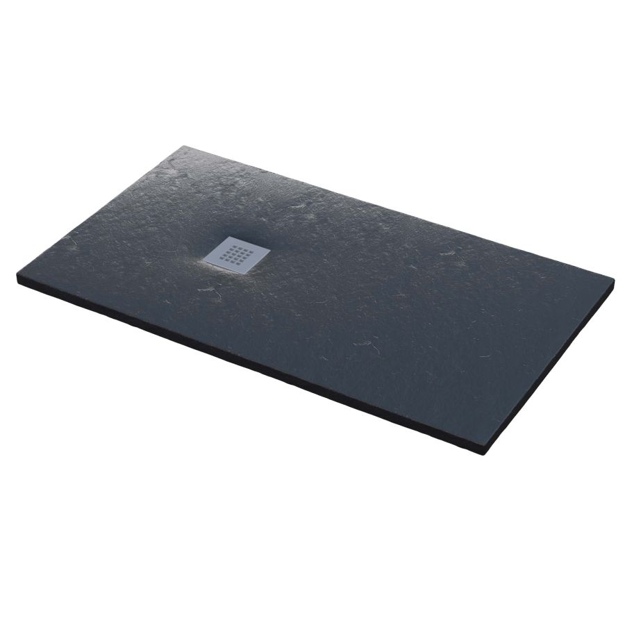 Sanitec A407 Ντουζιέρα Flat Stone Karisto 140×90 | Ανάγλυφη Α407-28-Anthracite