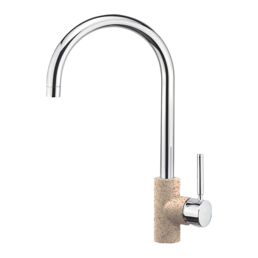 Sanitec Μπαταρία Νεροχύτη Doppio DΟΡΡΙΟ-gr-beige
