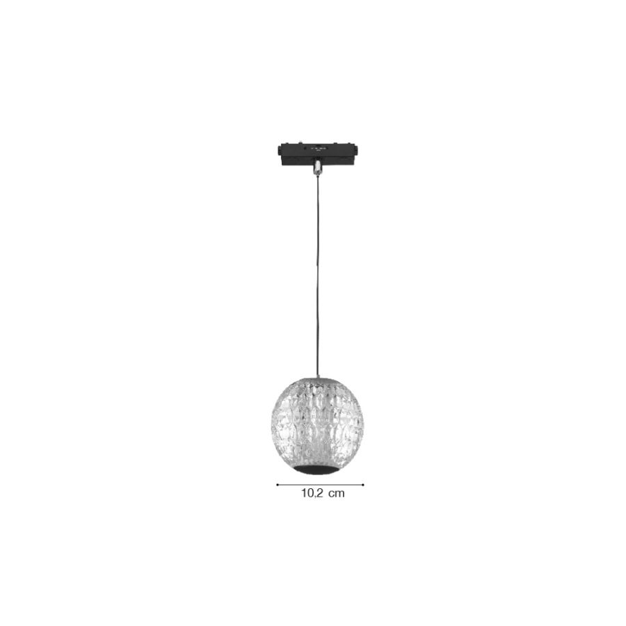 Κρεμαστό Φωτιστικό LED 5W 3CCT για Ultra-Thin μαγνητική ράγα σε λευκή απόχρωση D:10,2cm TMU0230-White