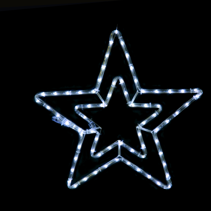 "DOUBLE STARS" 60 LED ΣΧΕΔΙΟ 2.5m ΜΟΝΟΚΑΝΑΛ ΦΩΤΟΣΩΛ ΨΥΧΡΟ ΛΕΥΚΟ IP44 46cm 1.5m ΚΑΛΩΔ ACA X08182116