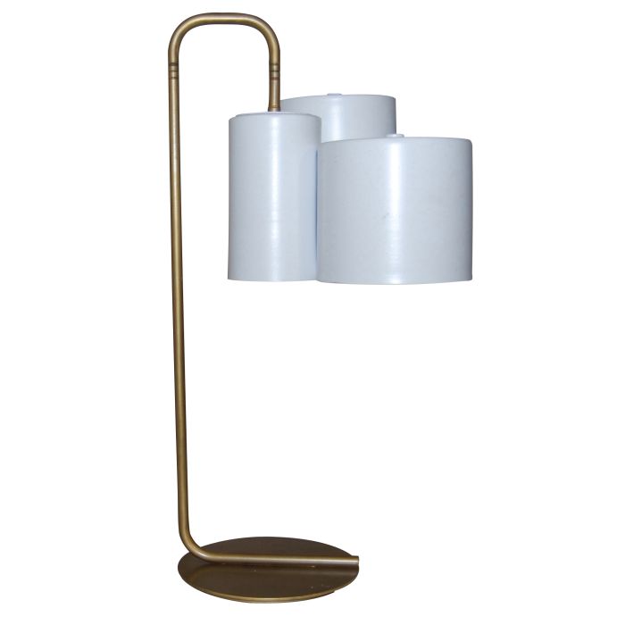 HL-3567-3T BRODY WHITE & OLD BRONZE TABLE LAMP HOMELIGHTING 77-3985