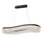 Φωτιστικό Κρεμαστό 1000xH1200mm Led 41w 1600 lm 3000K Μαύρο-Κρύσταλλα Viokef Crystal  4291700