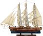 Ξύλινο Παραδοσιακό Καράβι 90 x 16 x 75 (H) cm, Χρώμα Λευκό-Μπλέ Lianos 31116