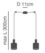 SE21-GM-4-BL2-SH3 ADEPT TUBE Gold Matt Pendant Brown Fabric Shade+ HOMELIGHTING 77-8613