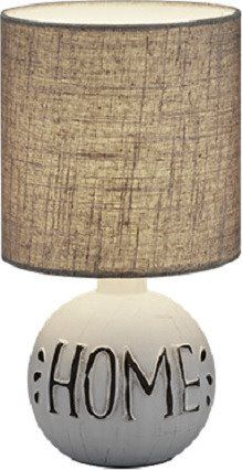 Λαμπατέρ Επιτραπέζιο "Home" Ø16,5*31 εκ. Βάση Κεραμικό Καπουτσίνο / Υφασμάτινο Αμπαζούρ Trio Esna R50651025