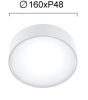 Φωτιστικό Οροφής  IP65 Led 10w 3000K 770lm D160xP48mm Λευκό Ibiza Viokef 4298801