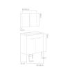 Έπιπλο Μπάνιου 55 εκ. με Νιπτήρα  Χρώμα Pine Dark Sanitec Lido 55