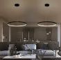 SE LED 60 STELINA PENDANT BLACK 60cm 28W  3CCT IP20 220V 2 YEARS WARRANTY A1 HOMELIGHTING 77-50641