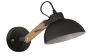 YQ-4004 POL BLACK METAL-WOOD WALL LAMP 1Ε1 HOMELIGHTING 77-4499