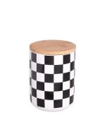 Κεραμικό Δοχείο 800ml 10,3x14.7cm Ασπρόμαυρο Μοτίβο Etoile MB-1832B
