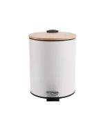 Χαρτοδοχείο Μπάνιου 5lt Soft Close Λευκό Estia Home Art Bamboo Essentials 02-12731