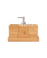 Αξεσουάρ Μπάνιου Σετ 3τμχ.με Βάση Estia Home Art Bamboo Essentials 02-13066