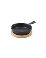 Τηγάνι Σερβιρίσματος 10cm Μαντεμένιο με Βάση Bamboo Estia Home Art Iron 01-18672