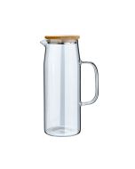 Κανάτα Γυάλινη 1000ml με Καπάκι Estia Home Art Bamboo Essentials 01-19587