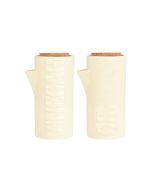 Μπουκάλια για Λάδι & Ξύδι Κεραμικά Estia Home Art Allure Ivory 01-24987