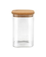 Δοχείο Αποθήκευσης Γυάλινο 950ml 10x10xΗ15,6cm Καπάκι Ξύλο Ακακίας Estia Home Art Bamboo Essentials 01-12939