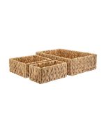Καλάθι Αποθήκευσης & Οργάνωσης Σετ 3 τμχ. 36x26x10cm, 20x20x8,5cm,20x11x8,5cm Υάκινθος Estia Home Art Florana 02-27964