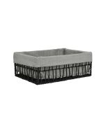 Καλάθι Αποθήκευσης & Οργάνωσης Μαύρο 32x24x12cm Estia Home Art Nest 02-28046