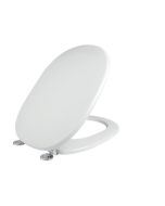 Κάλυμμα Λεκάνης WC Polyester B.T Λευκό 42,5-47,5x34,5cm Οπές 10-20cm για Ideal Standard Linda, Florile Elvit 0094