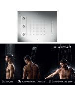 Κεφαλή Ντουζ Εντοιχισμού Οροφής 63x48, Almar Inox Chrome  E044189-100