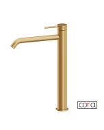 Μπαταρία Νιπτήρα Υψηλή με Βαλβίδα Clic-Clac Cosmo PVD Gold Brushed Inox 316L  6113-211