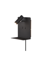 Element Μοντέρνο Φωτιστικό Τοίχου με Ενσωματωμένο LED και Θερμό Λευκό Φως σε Μαύρο Χρώμα Trio Lighting 222570232