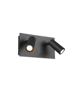 Επιτοίχιο Σποτ IP54  Ενσωματωμένο LED 4w 3000K 2x420lm Μαύρο Trio Lighting Tunga 222960242