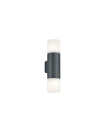 Hoosic Στεγανή Επιτοίχια Πλαφονιέρα Εξωτερικού Χώρου E27 Ανθρακί σε Μαύρο Χρώμα 224060242 Trio Lighting 224060242