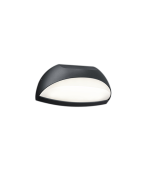 Muga Στεγανή Επιτοίχια Πλαφονιέρα Εξωτερικού Χώρου με Ενσωματωμένο LED σε Μαύρο Χρώμα 228360142 Trio Lighting 228360142