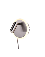 Φωτιστικό Επιτοίχιο Nickel Mat 15cm IP20 LED 5w 3000K 550lm Τrio Lighting Jordan 229210207
