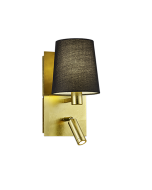 Marriot Μοντέρνο Φωτιστικό Τοίχου με Ντουί E27 σε Χρυσό Χρώμα Πλάτους 14cm Trio Lighting 271470279