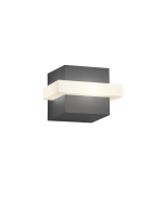 Mitchell Στεγανή Επιτοίχια Πλαφονιέρα Εξωτερικού Χώρου με Ενσωματωμένο LED σε Μαύρο Χρώμα 273360142 Trio Lighting 273360142
