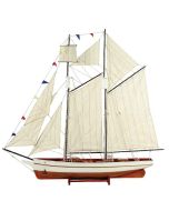 Ξύλινο Καράβι Ιστιοφόρο Cutty Sark 50x9,5xH45cm,Χρώμα Λευκό-Καφέ 31094