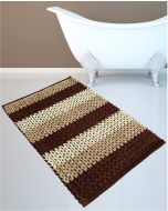 Πατάκι Μπάνιου Καφέ-Μπεζ-Εκρού 70x120cm #2335 Cotton Chenille San Lorentzo 1508 TRICOLR