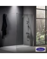 Διαχωριστικό κρύσταλλο ντουζιέρας IWIS Walk-in 120 h.220 ρυθμιζόμενo από 117 έως 119εκ., Devon Clean Glass Chrome  IWH120C-100
