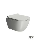 Λεκάνη Κρεμαστή Pura/50 Swirlflush με κάλυμμα MS86SC Super Slim Soft Close, GSI Cenere  881600SC-450