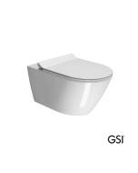 Λεκάνη Κρεμαστή Kube-X/55 Swirlflush με κάλυμμα Super Slim Soft Close MS86SC, GSI White  941500SC-300